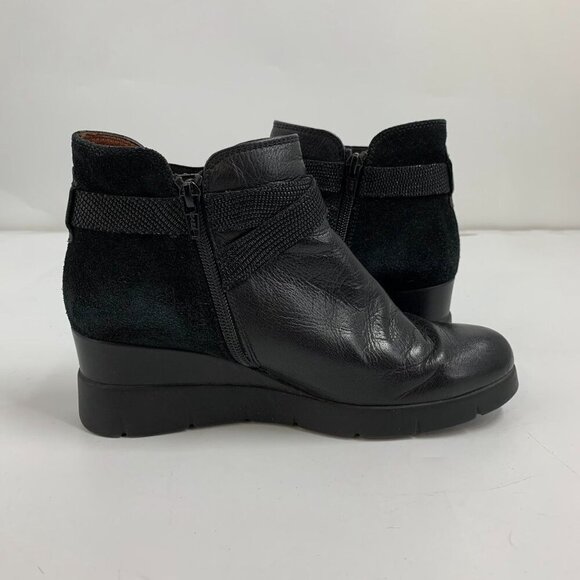 Hispanitas Women's Larae Leather Cross Buckle Heeled Boot Size 7.5/38 - Picture 4 of 15